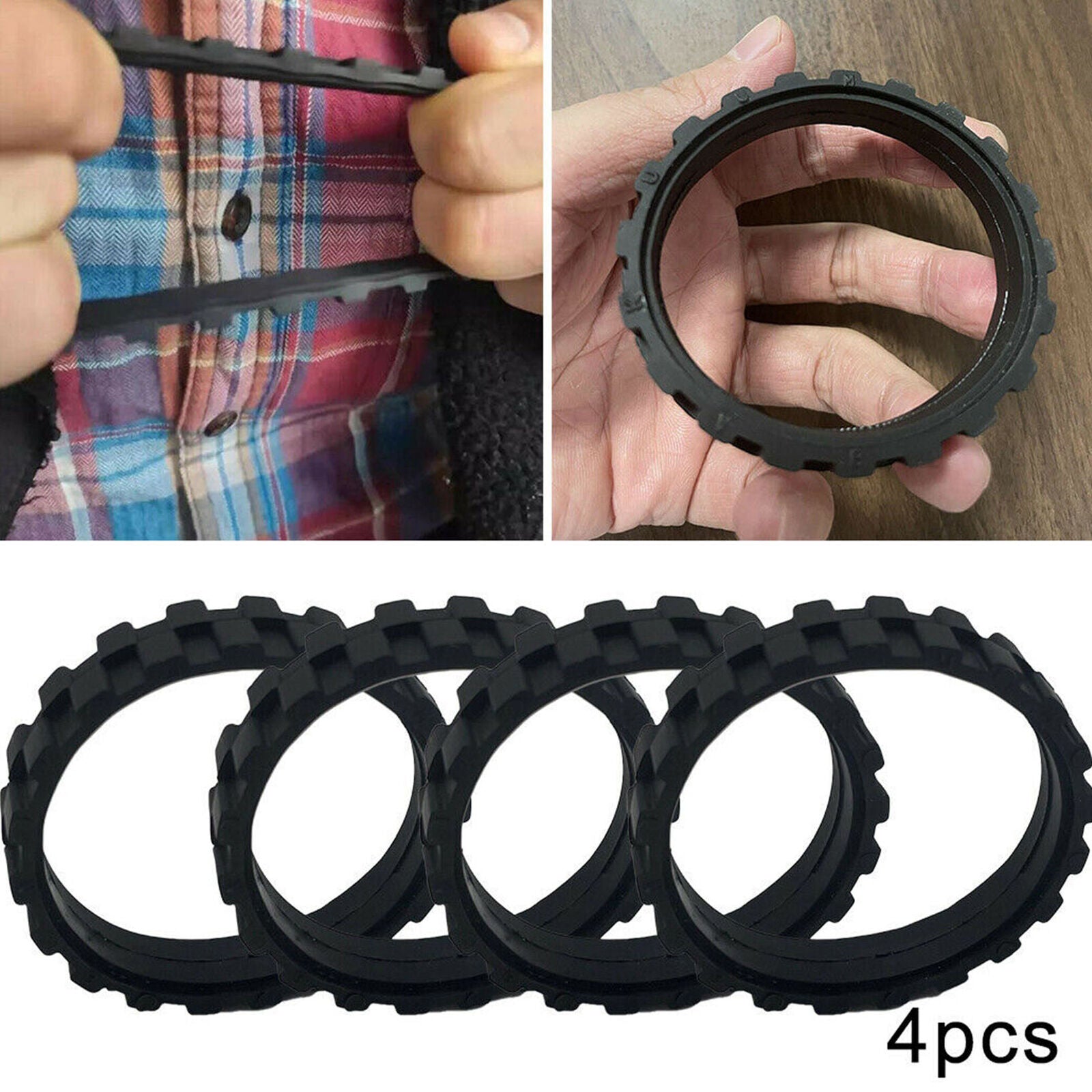 4pcs Tires For IROBOT ROOMBA 500,600,700,800,900 Series Anti Slip Wheel Black