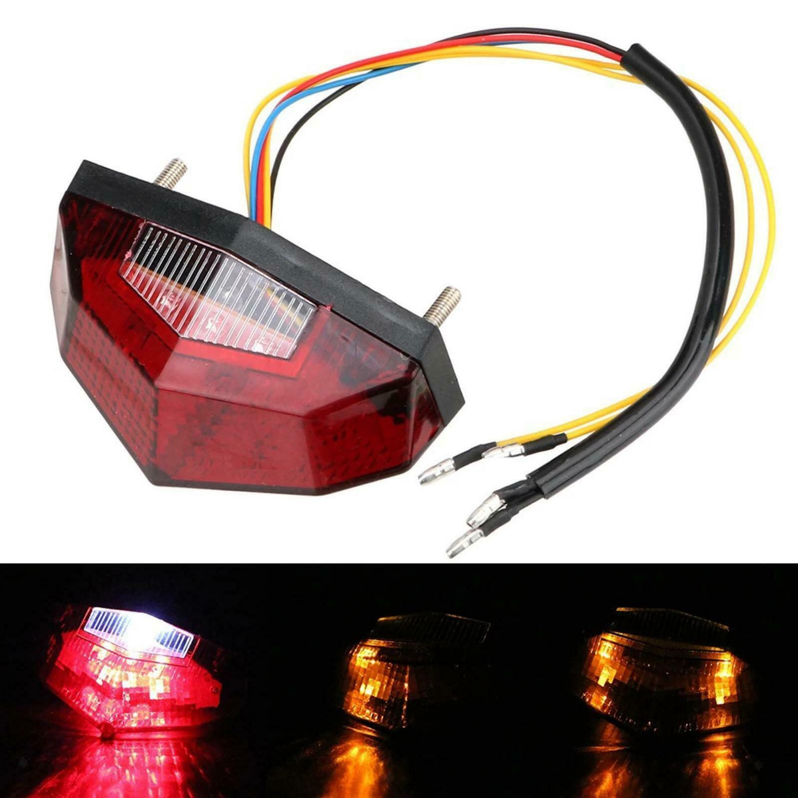 LED Turn Signal Brake Running Smoke Tail Light Turn Signal Lamp Red Shell Fit