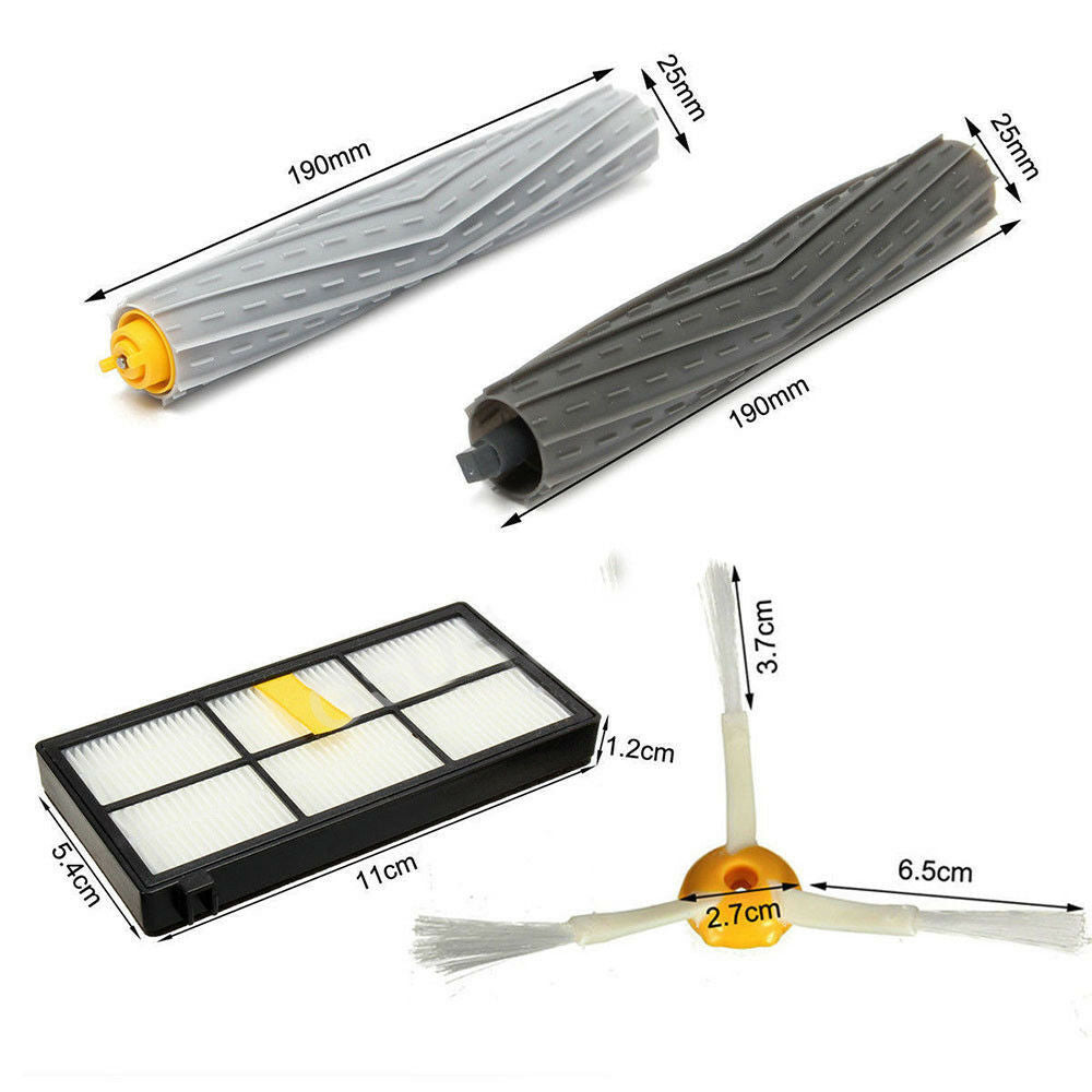 8pc Vacuum Brush for iRobot Roomba Filters 800 & 900 Series Part Kit 880 890 980