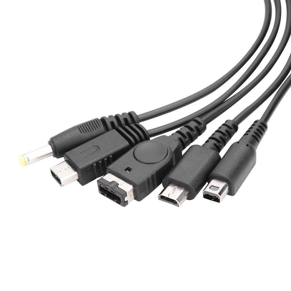 5 in 1 USB Charger Cable Fit for Nintend NEW 3DS XL NDS Lite NDSI LL WII U @