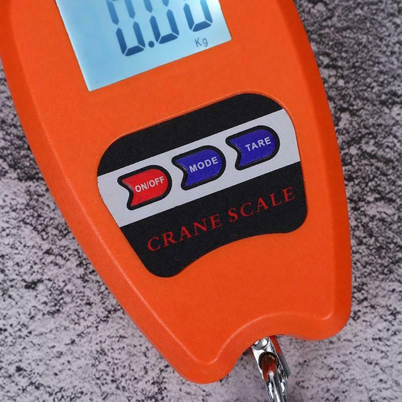 Digital Hanging Scale Handheld 200Kg Mini Crane Scale w/ Hooks for Farm Hunting