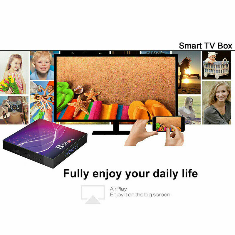 H10Max H616 Android 10.0 TV Box 4+32GB 6K Quad Core WiFi USB HD Media Player