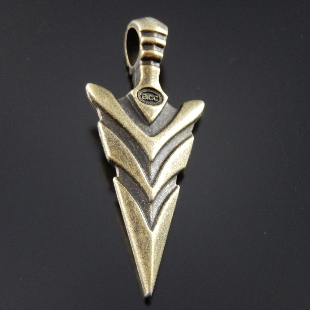 5-pack Antiqued Bronze Alloy Sword Pendant Charm For Jewelry Making 37x20x3mm