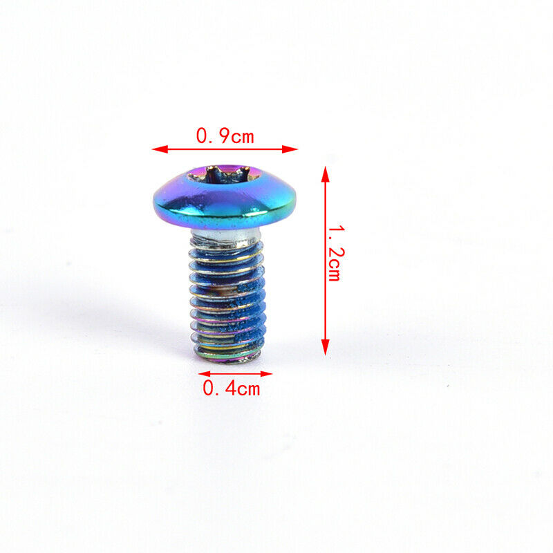 12pcs M5x10mm Disk Brake Rotor Bolts Titanium Bike Brakes Disc Rotor Scr.l8