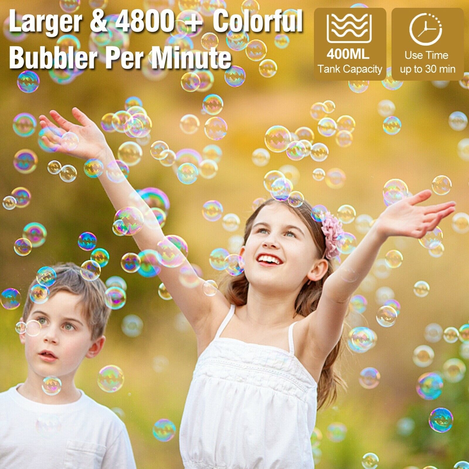 Bubble Machine Automatic Bubble Maker for Party Wedding USB Charging