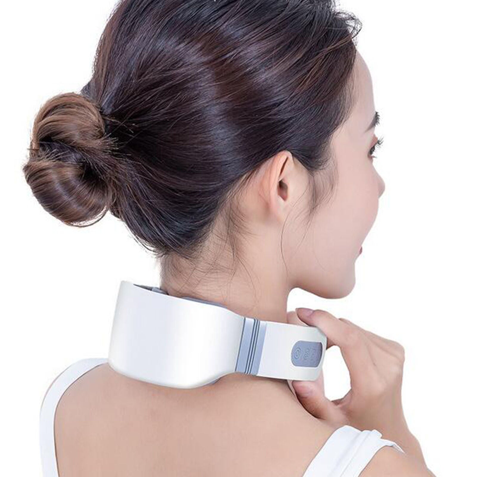 6 Heads Electric Neck Massager Smart Charging Pulse Relax Cervical Pain Relief