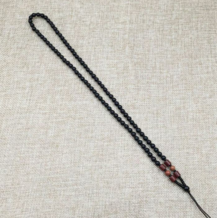 10pcs China Natural Black Jade Gems Beads Necklace - Beaded Necklace for Pendant