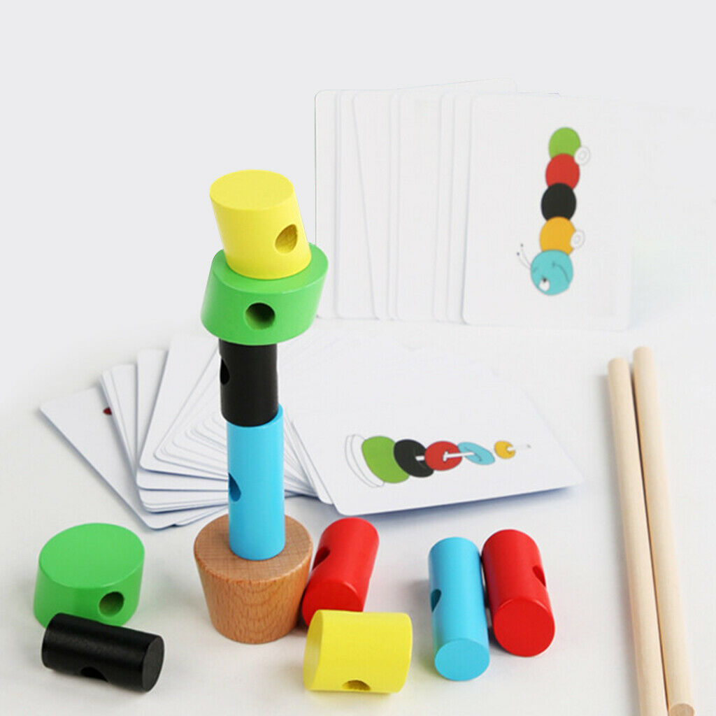 Wooden Educational Toddler Toys for 3 4 5 Year Old Boys Girls Preschool Color