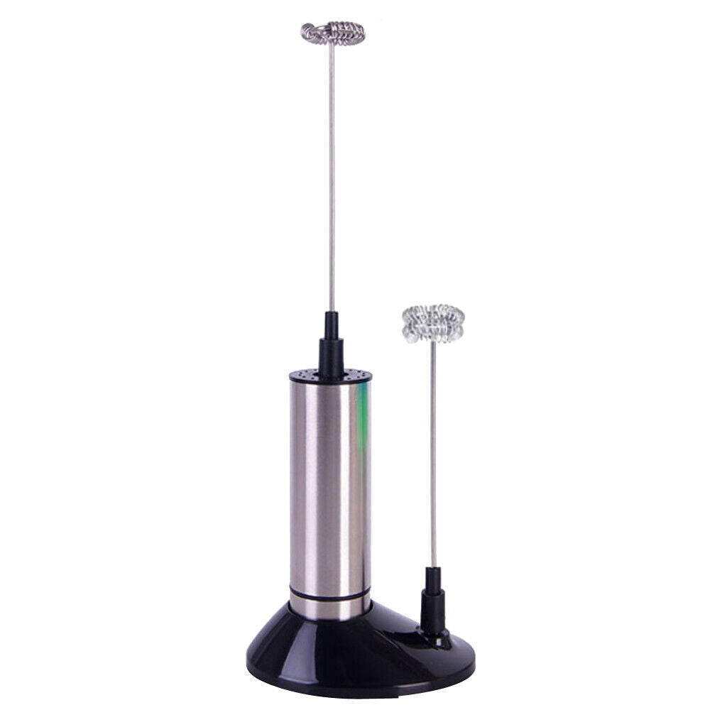 Double Spring Whisk Electric Milk Frother Kitchen Mixer Hand Milk Foamer