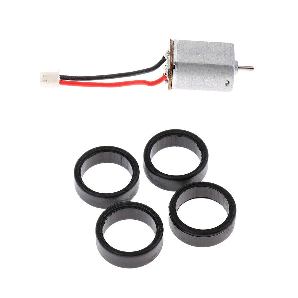 4pcs Wheel Tires + Engine Motor for WLtoys K969 K989 1/28 RC Drift Car Parts