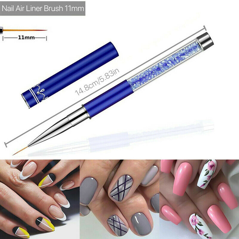 3Pcs Nail Art Liner Brush Pen Drawing Handle Salon Nylon Hair Brushes Tool