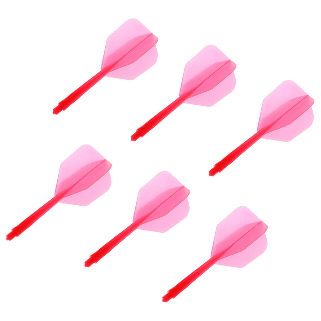 12x Transparent 2BA Thread  Shafts &  Flights Connection, Red &