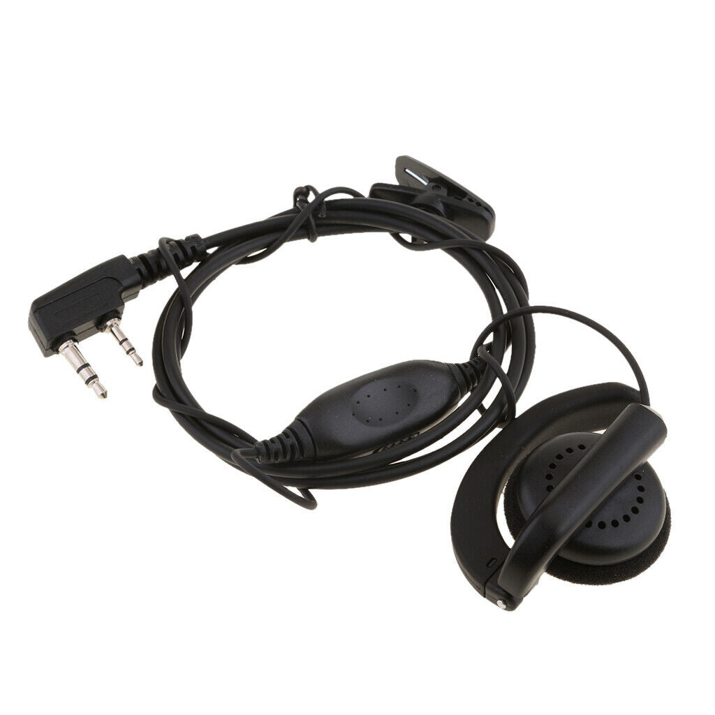 2 Pin Dual Push-To-Talk (PTT) Earhanger Mic for UV-82 Series Walkie Talkie