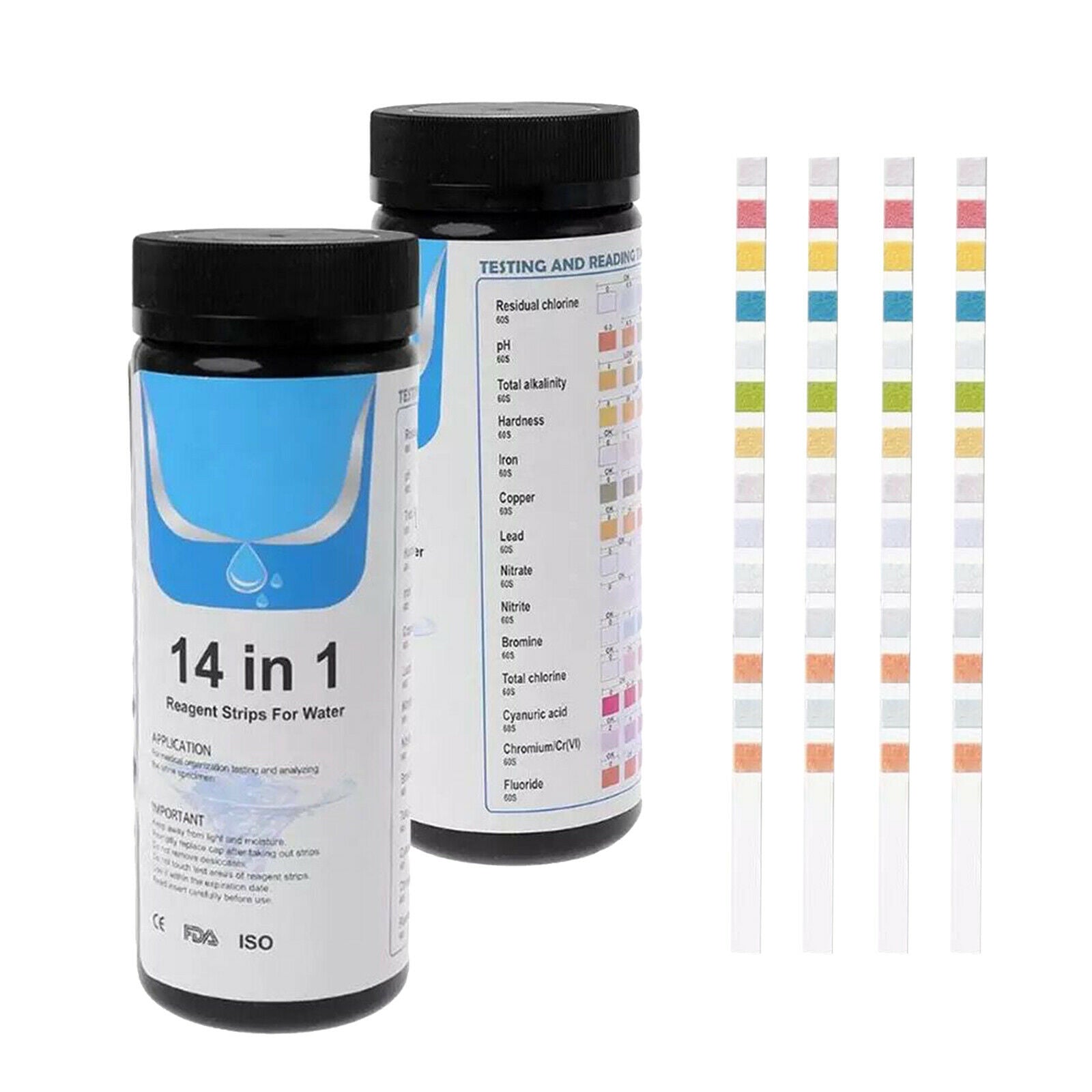 50Pcs Water Test Strips Kit Drinking Water Aquarium Tap Water Quality Test