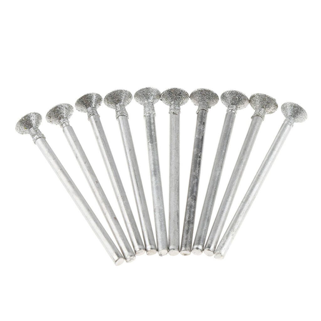 10 Pcs Φ6mm Thin Disc Type Professional Diamond Engraving Burrs Bits