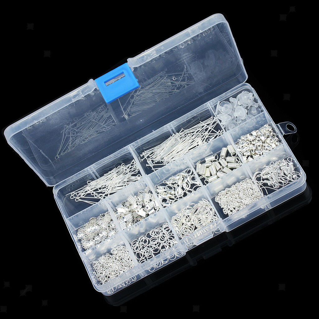 Jewelry Findings 580pcs Jewelry Making Starter Kit Earring Craft DIY Sliver