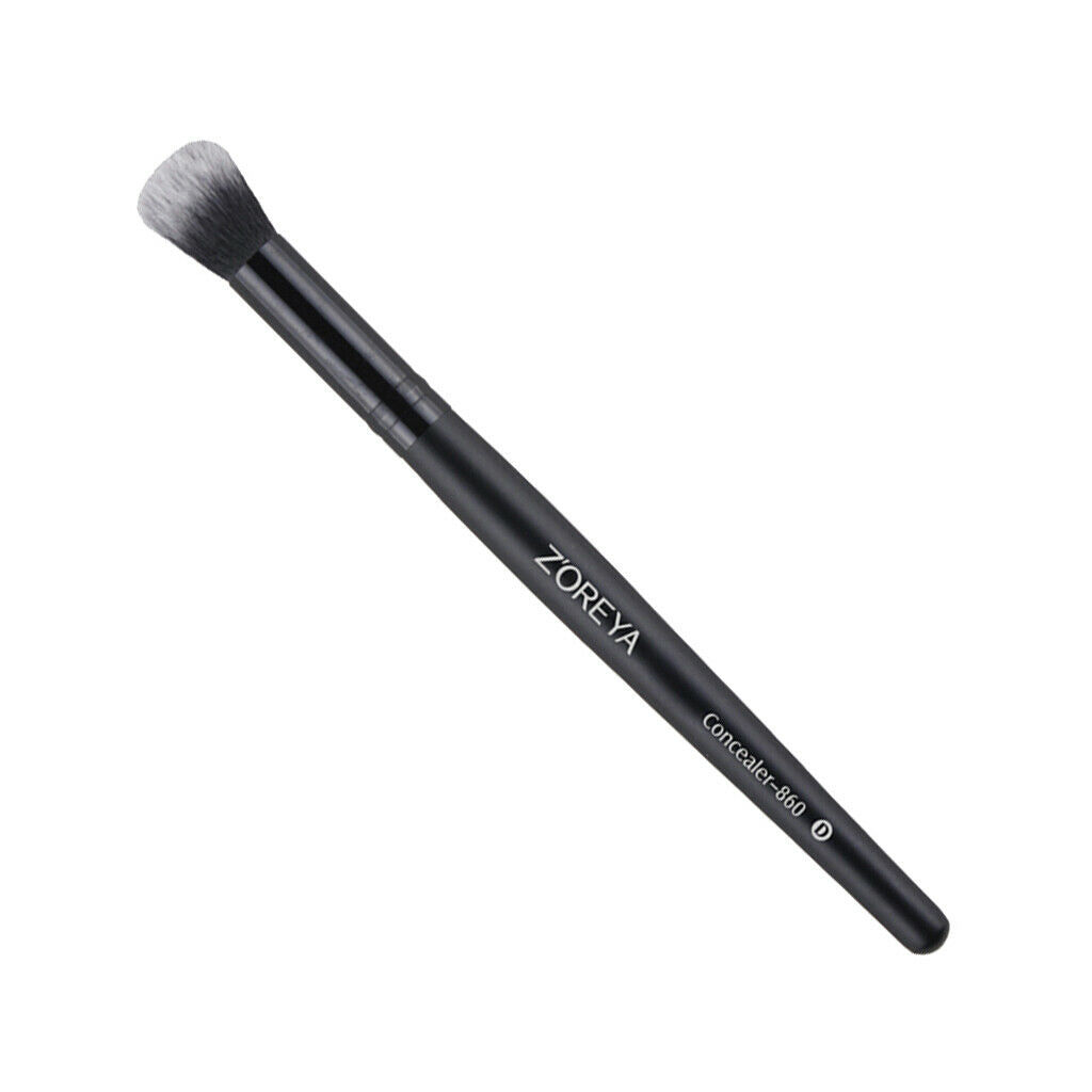 Soft Synthetic Liquid Brush Wooden Handle Concealer Buffing Brush Black