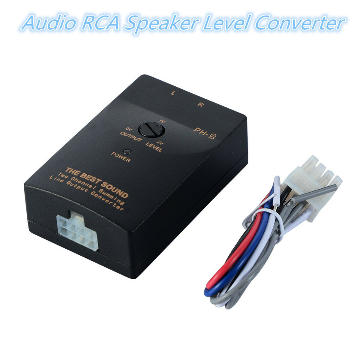 Auto Car Stereo Audio RCA Speaker High To Low Level Line Output Converter PH-2