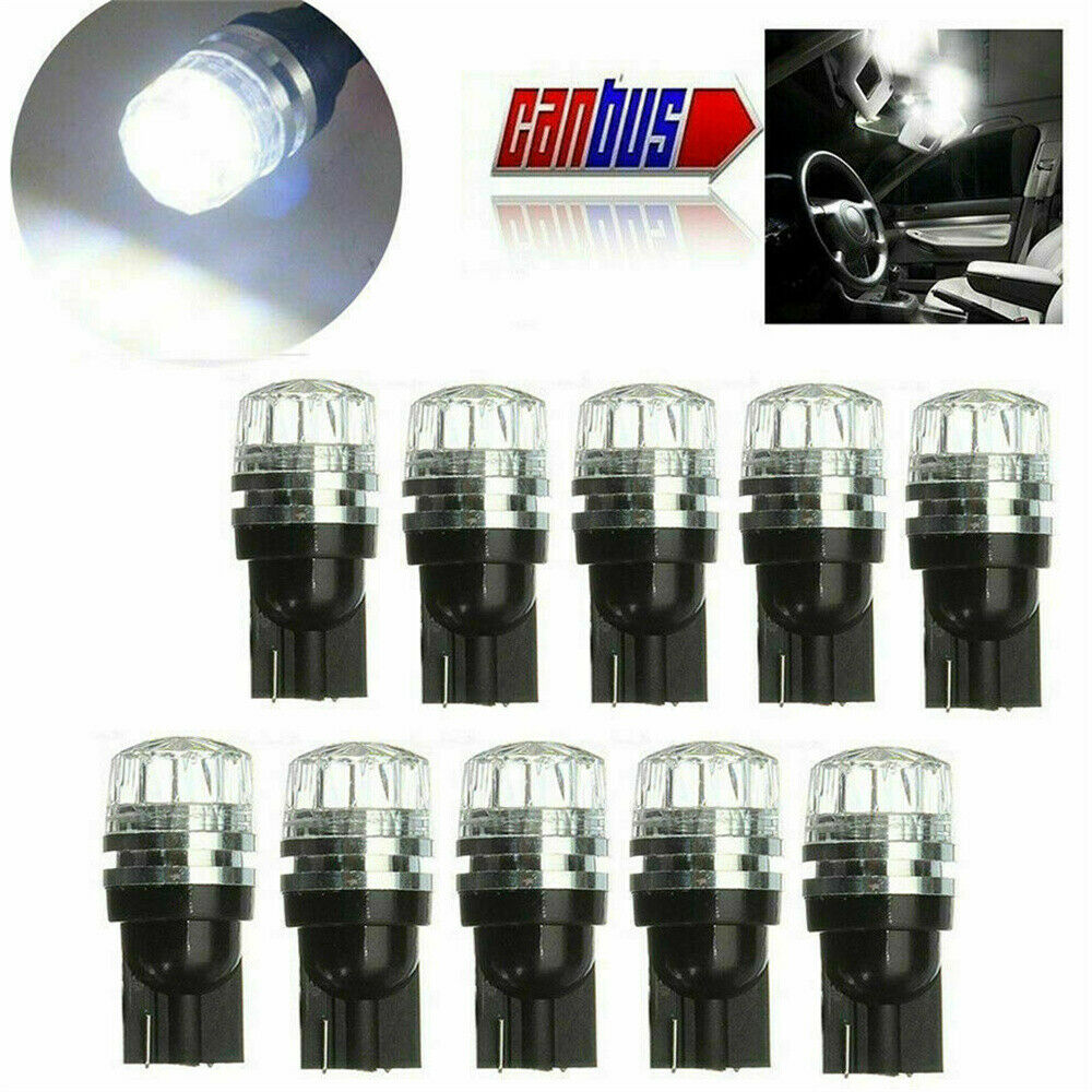 10x T10 501 Led White W5w Car Side Light Bulbs Number Plate Interior Bulb
