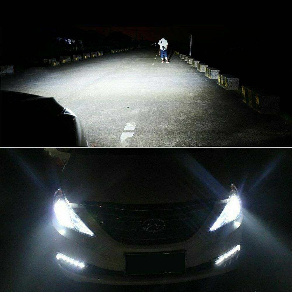 2pcs LED Headlight Kit H8 H9 H11 72W 7600LM 6000K Low Beam Fog Bulb HID White