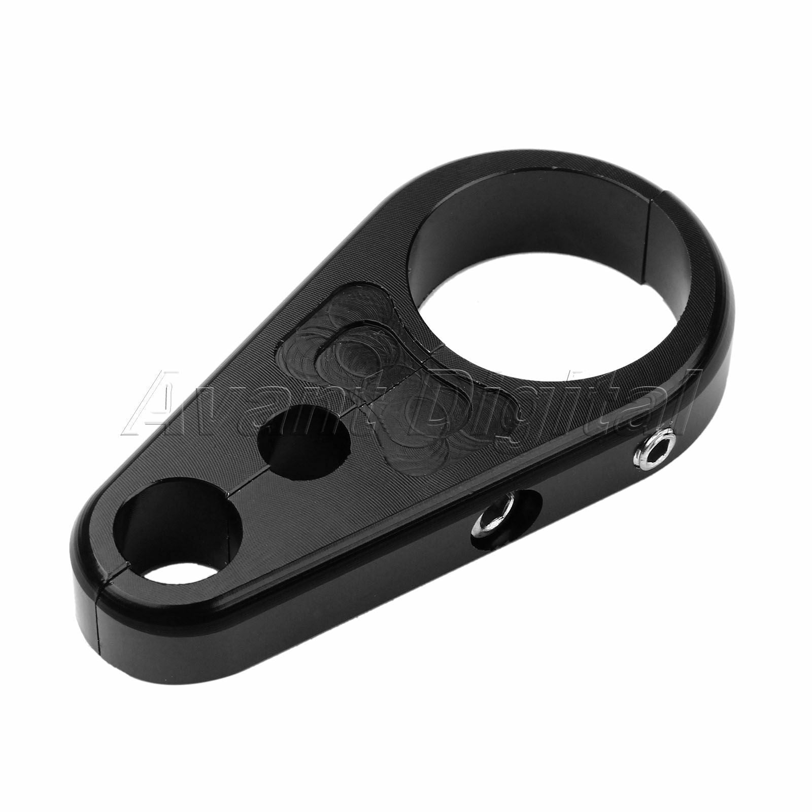 Motorcycle Bike 1" Handlebar CNC Brake Clutch Cable Wire Clamp Clip Organizer