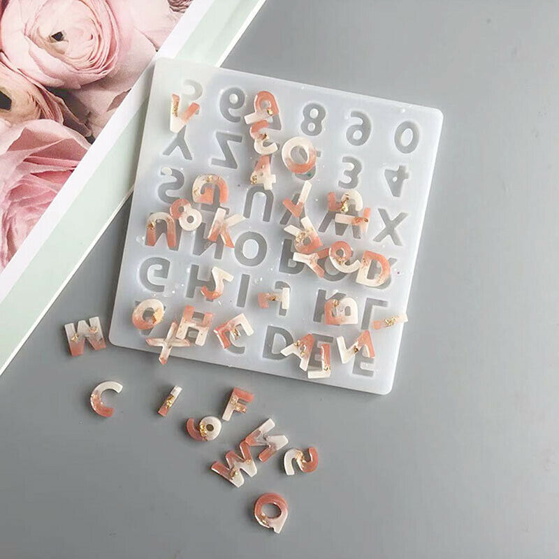 Alphabet Letter Number Decoration Craft Silicone Mold  DIY Jewelry Mak JYDFAU