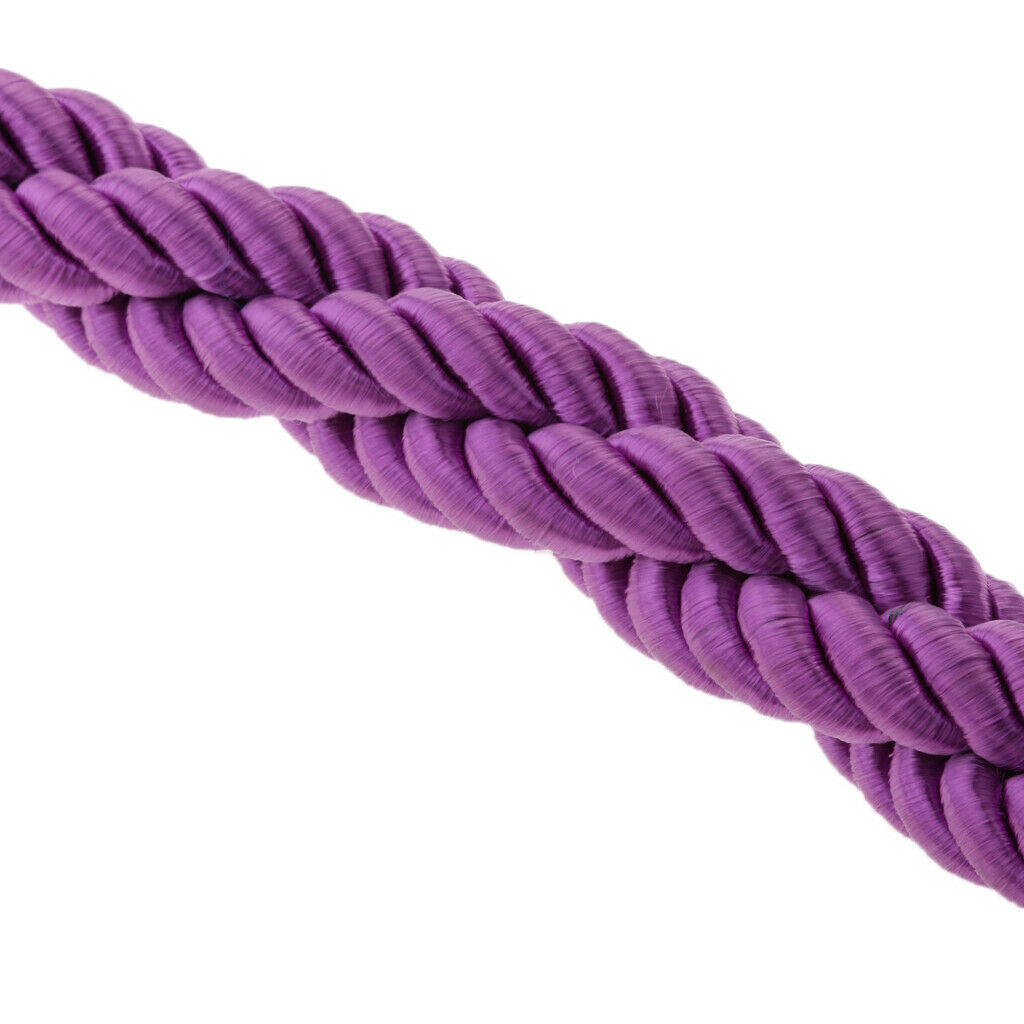 Purple Queue Barrier Stand Posts Twisted Rope Divider Crowd Stanchion 1.5m