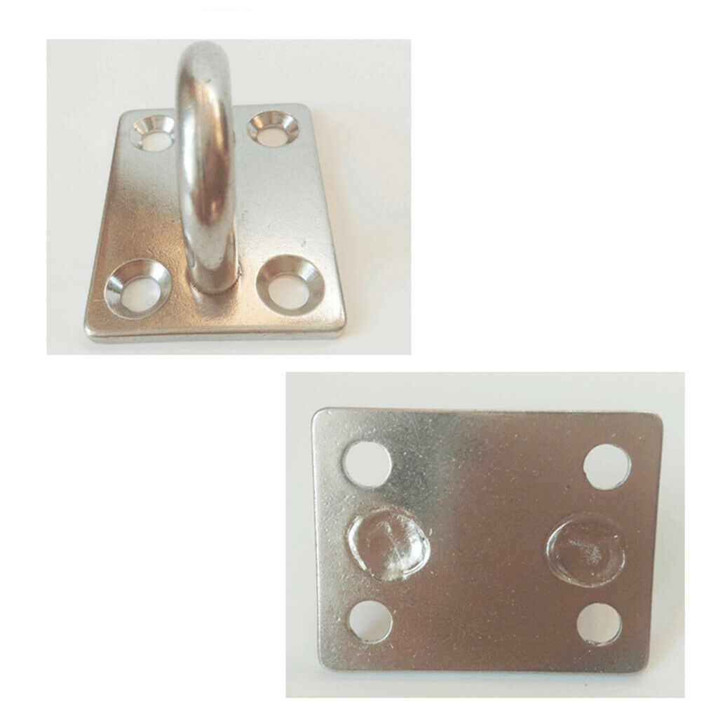 5mm Pad Eyes Marine Rigging 316 Stainless steel Square Plate