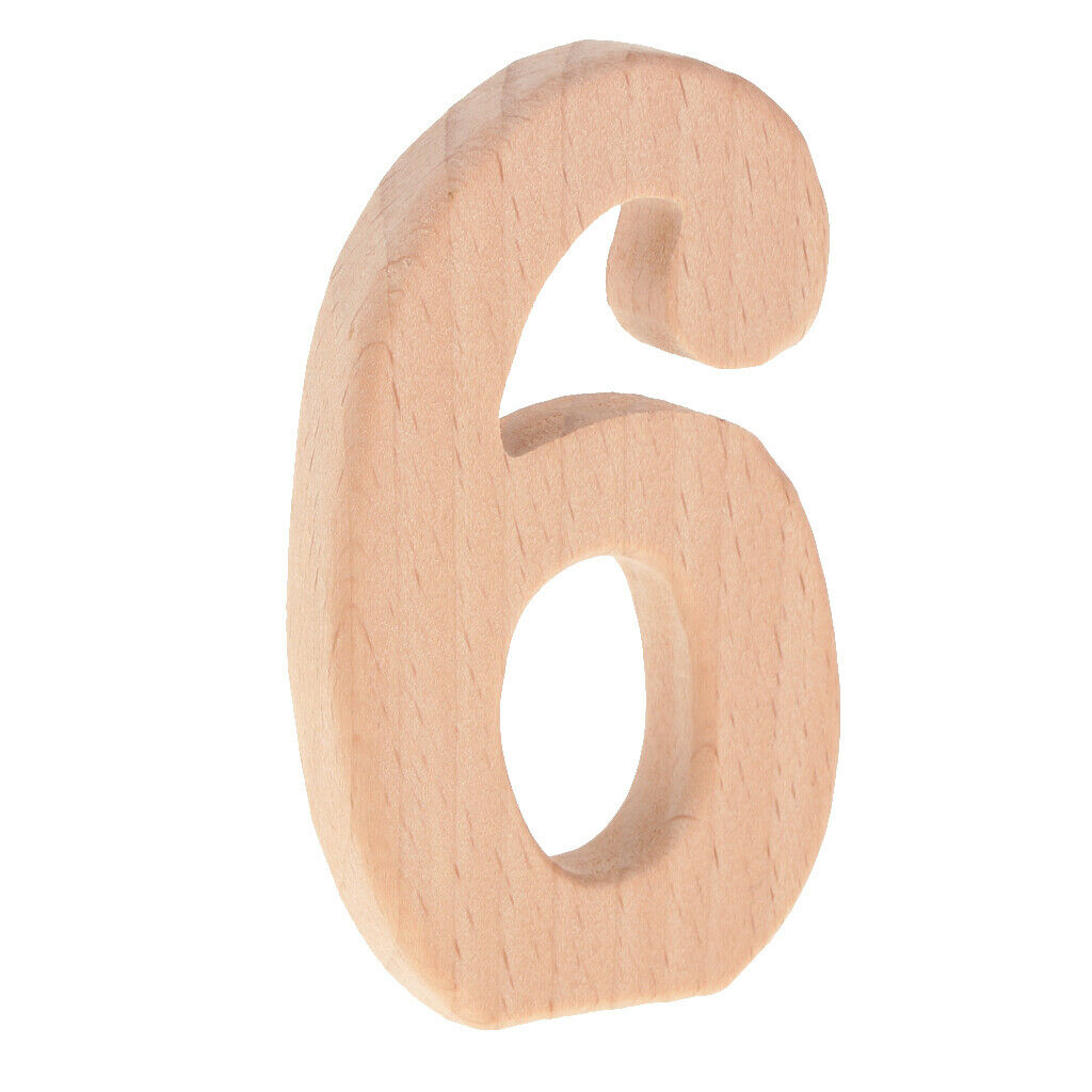 Wooden Baby Teether Toys Sensory Skills Perfect shower Gift Number Six