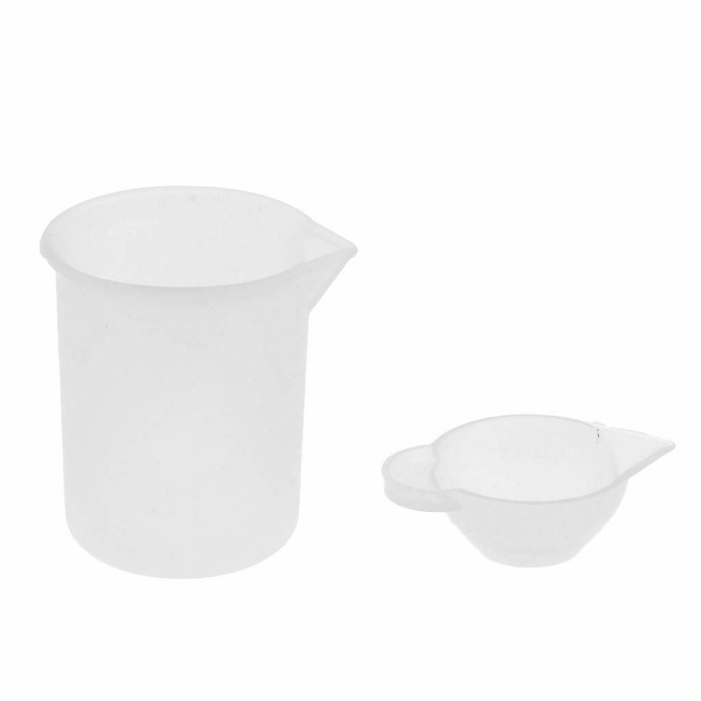 2 Types (8pcs) Graduated Transparent Polypropylene Cups 100ML Measuring Cup for