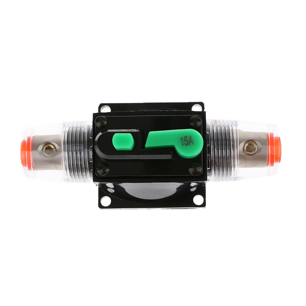 12V-36V In-Line Circuit Breaker Fuse Auto Car Stereo Audio Protection 15A