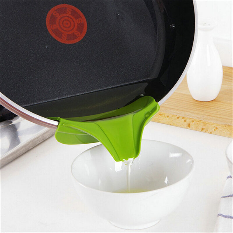 Silicone Slip On Pour Spout Bowls Pots & Pans,Drip Free Easy Pouring Kitch.l8