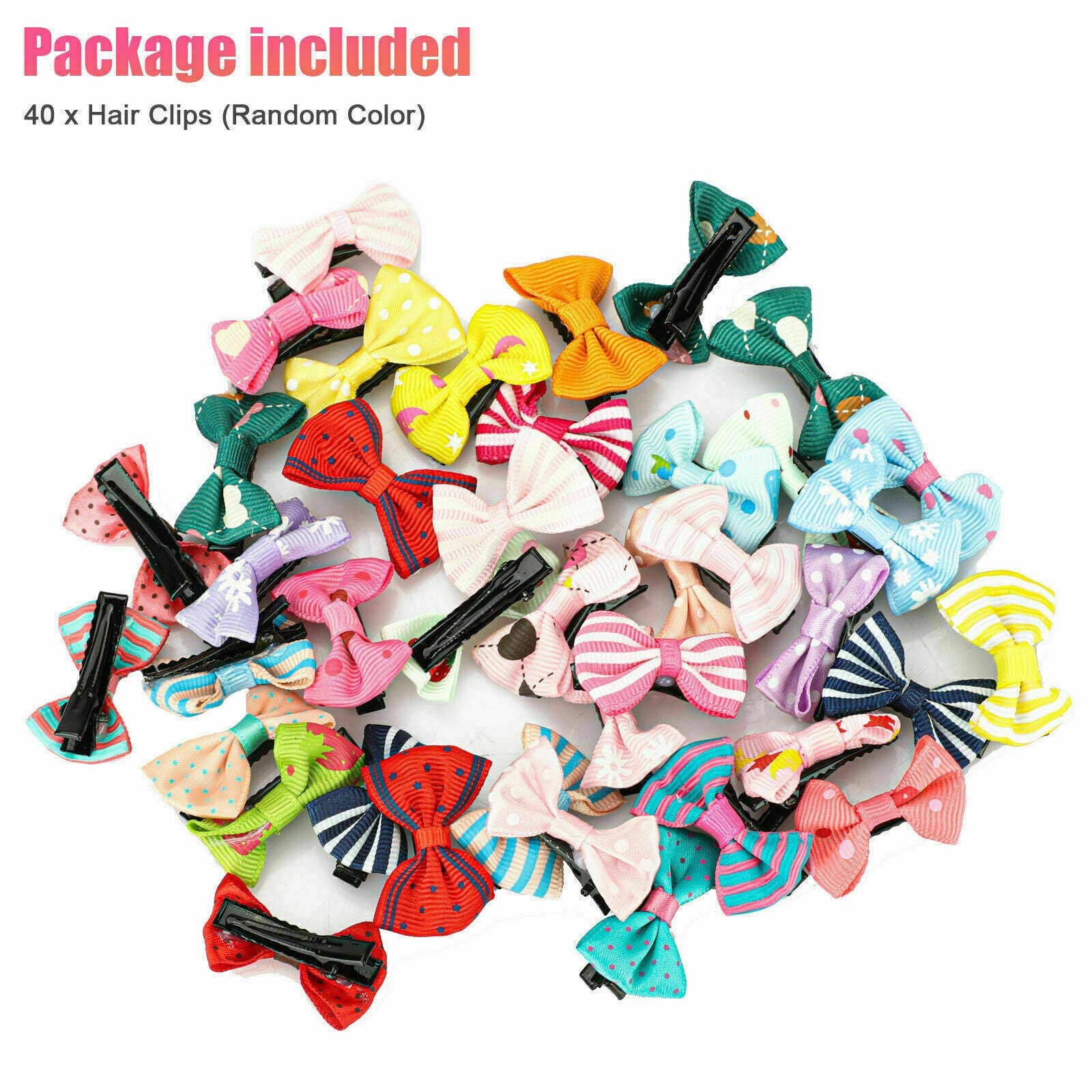 Lot Mini Flower Hair Clip Bow Hairpin Accessories Colorful for Baby Toddler Girl