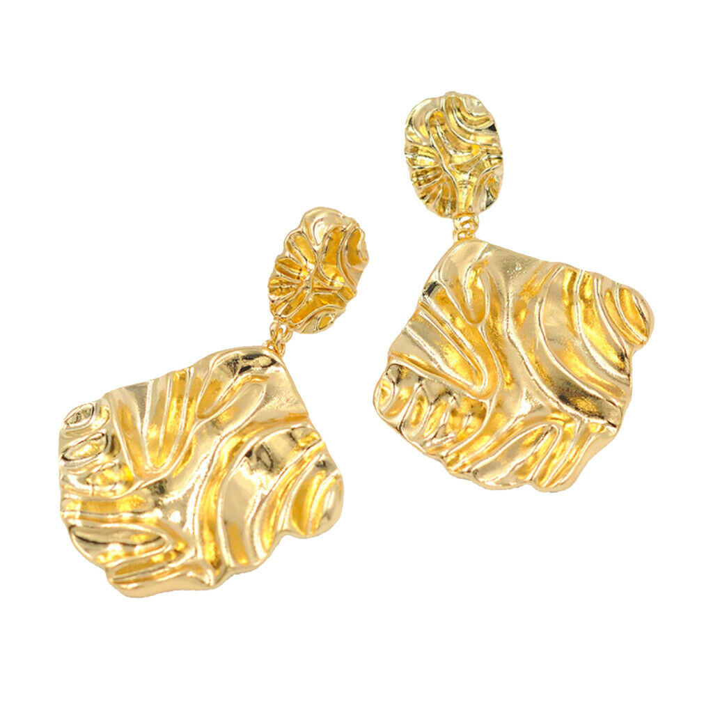 Chic Fashion Women Golden Geometric Dangle Earrings Ear Studs Statement