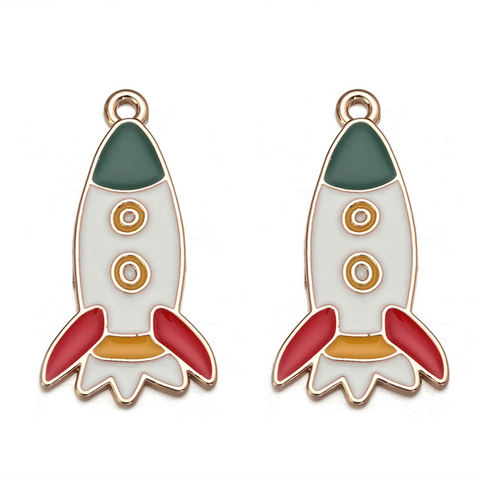20pcs Cute Charms Space Colors Pendants for DIY Key Rings Jewelry Making