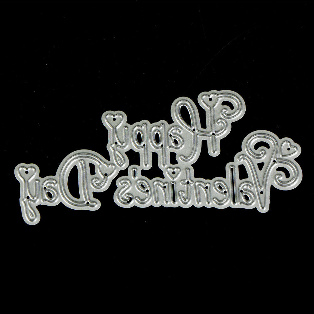 Happy Valentine Day  Metal Cutting Dies For DIY Scrapbooking Album Paper C.l8