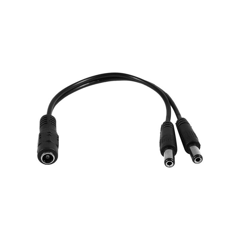5.5x2.1mm 1 to 2 M/F DC Power Splitter Cable for Security CCTV Camera J1K9