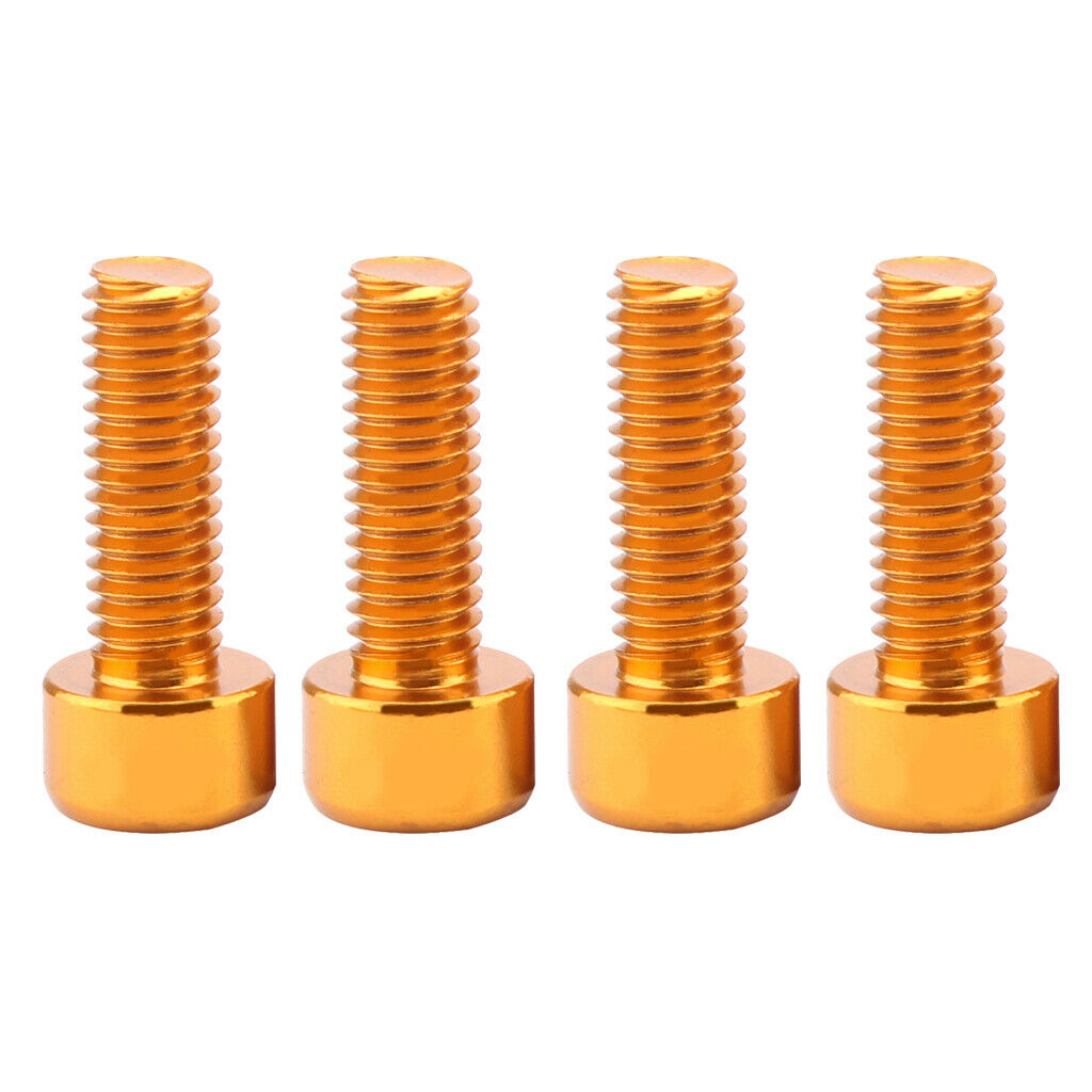 40x Bike Water Bottle Cage Holder Bolts Hex Socket Screws Durable Yellow