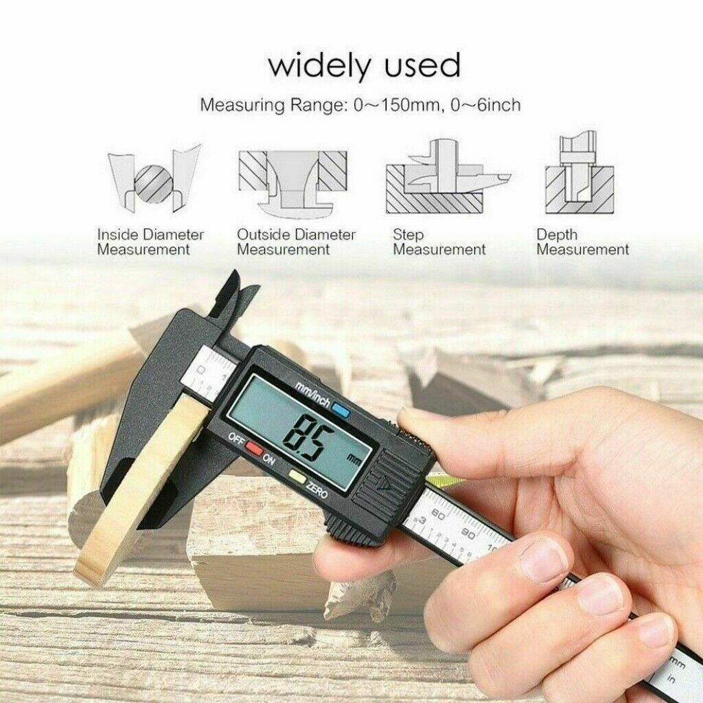 150mm Digital Vernier Caliper Micrometer Tool Gauge Electronic LCD Display
