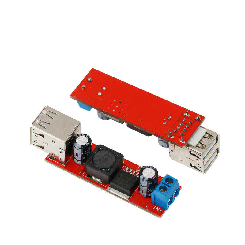 Double USB Charge DC-DC Step Down Converter Module For Vehicle Car Charger LM_AU