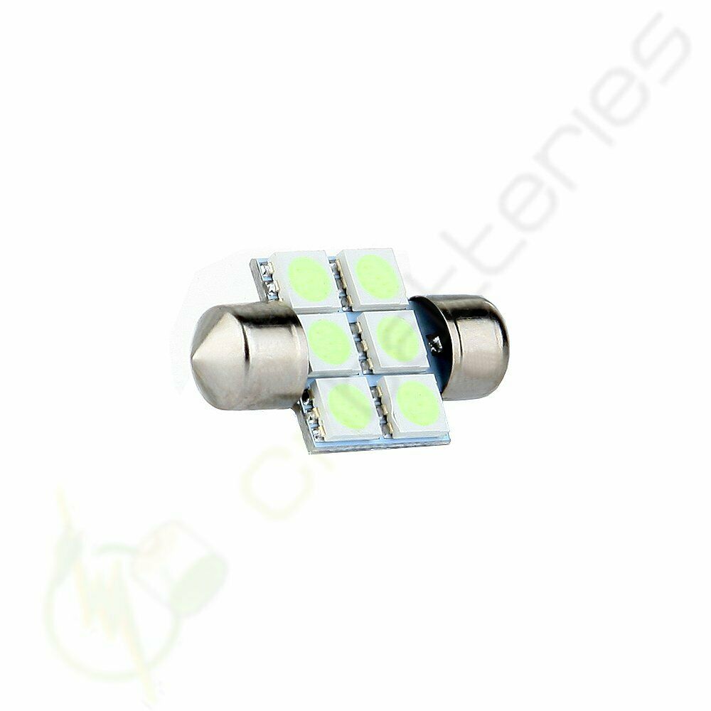 20x Interior Festoon 31mm 6-SMD-5050 Car LED Dome Trunk Light Bulbs Ice Blue 12V
