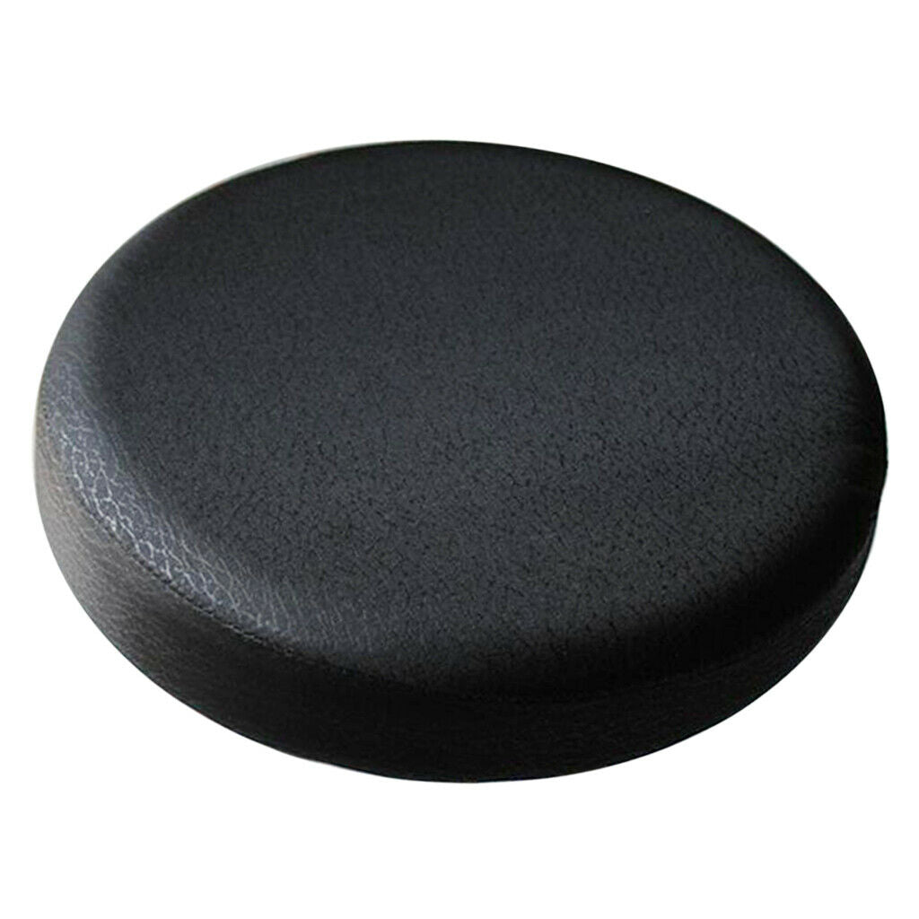 Grey &Black 2Pcs 35cm Waterproof Anti-slip Bar Stool Cover Round Lift Chair Seat