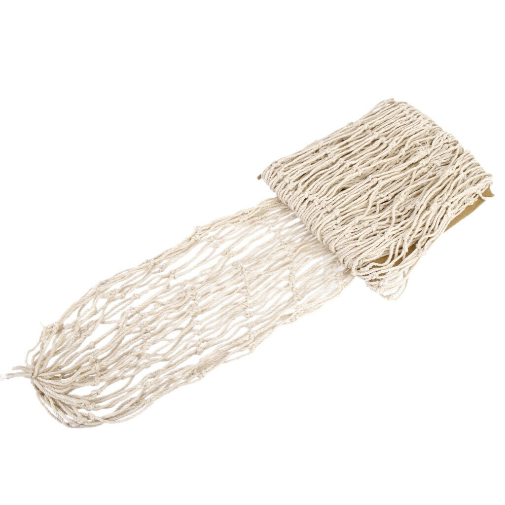 2x4M Nautical Fishing Net Photo Prop Beach Scene DIY Party Craft Decor Beige