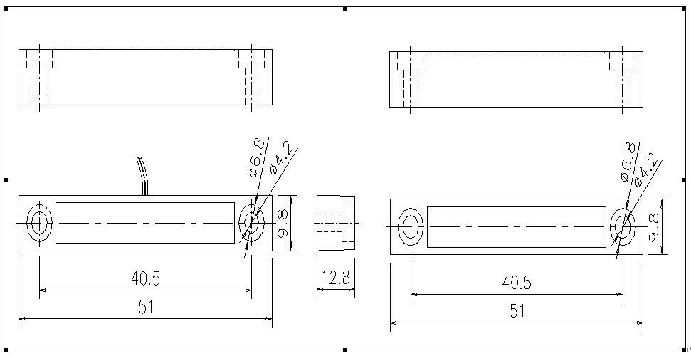 2x NC/NO Door Window Contact Magnetic Reed Switch Alarm Normal Open/Close