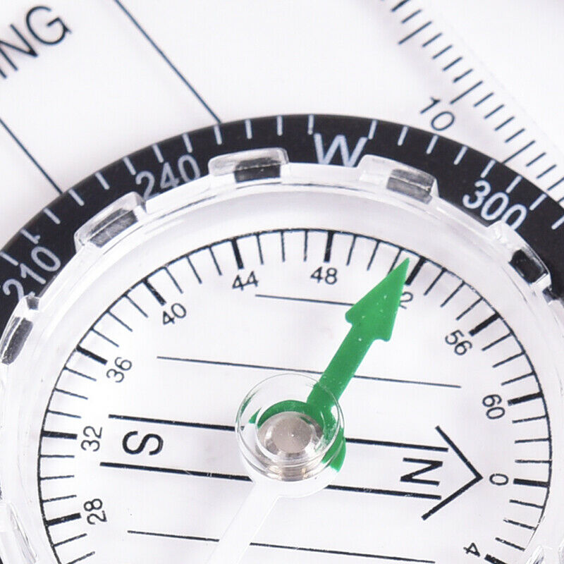 1pc Outdoor Hiking Camping Compass Map Scale Ruler Multifunctional Equipm.l8
