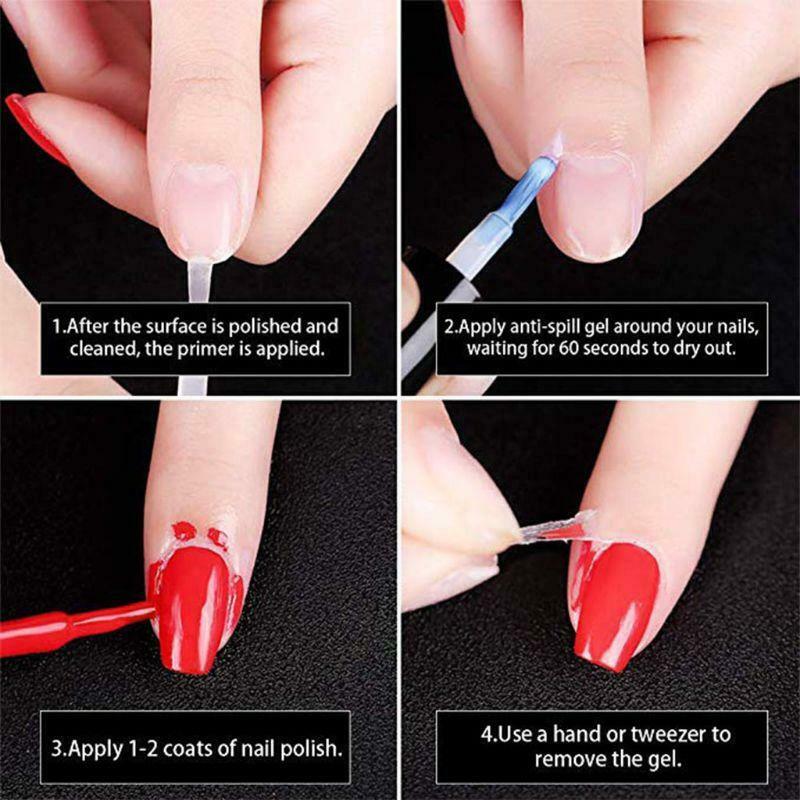 5ML Liquid Nail Peel Off Tape Nail Polish Manicure Skin Protect Glue DIY Tool
