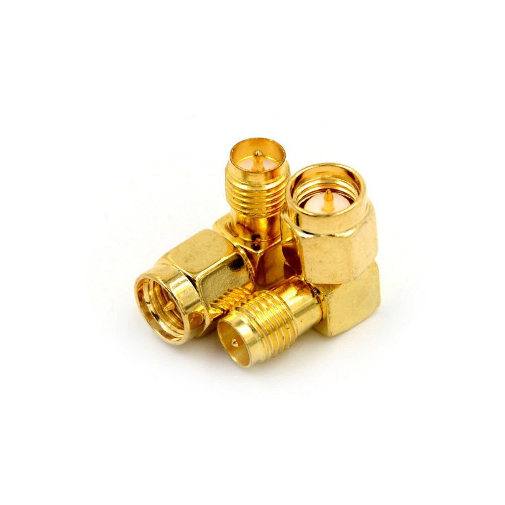2pce Adapter 90° RP.SMA Female Plug to SMA Male Plug Connector Right Angle.l8