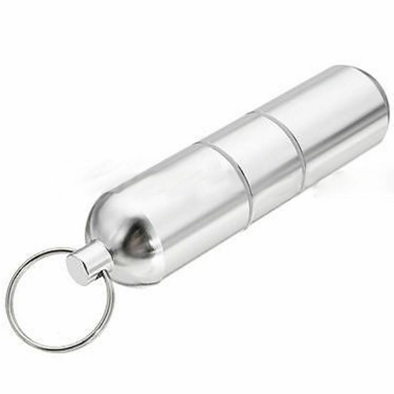 Aluminium Metal Capsule Box Waterproof Bag Camp Portable