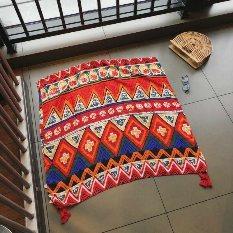 Ladies Scarves Wrap Shawl Ethnic Bohemian Boho Tassel Fringe Geometric Casual