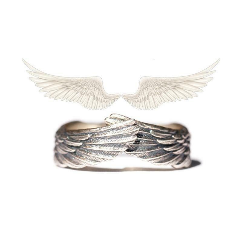 Angel Wing Knuckles Rings Open for Women Girls Teens Charm Gifts Fashion Jewelry